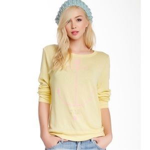 ❤️… Wildfox Yellow Anchor Sweater